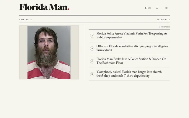 Screenshot of Florida Man game